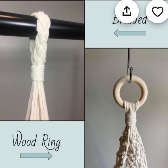 Minimalist Macrame Plant Hanger - 60” - Picture 4 of 6